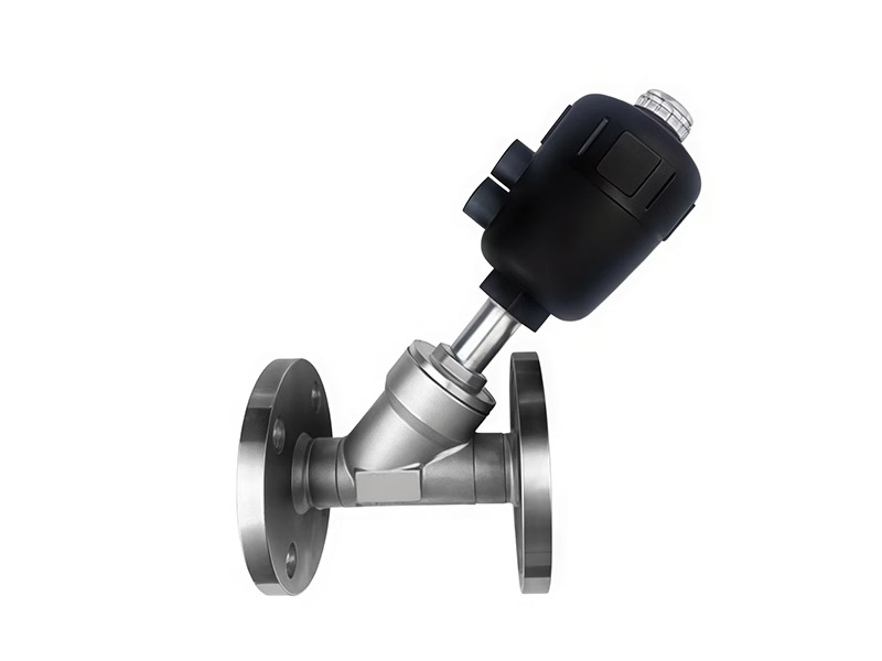 img of Plastic Head Pneumatic Flange Angle Seat Valve